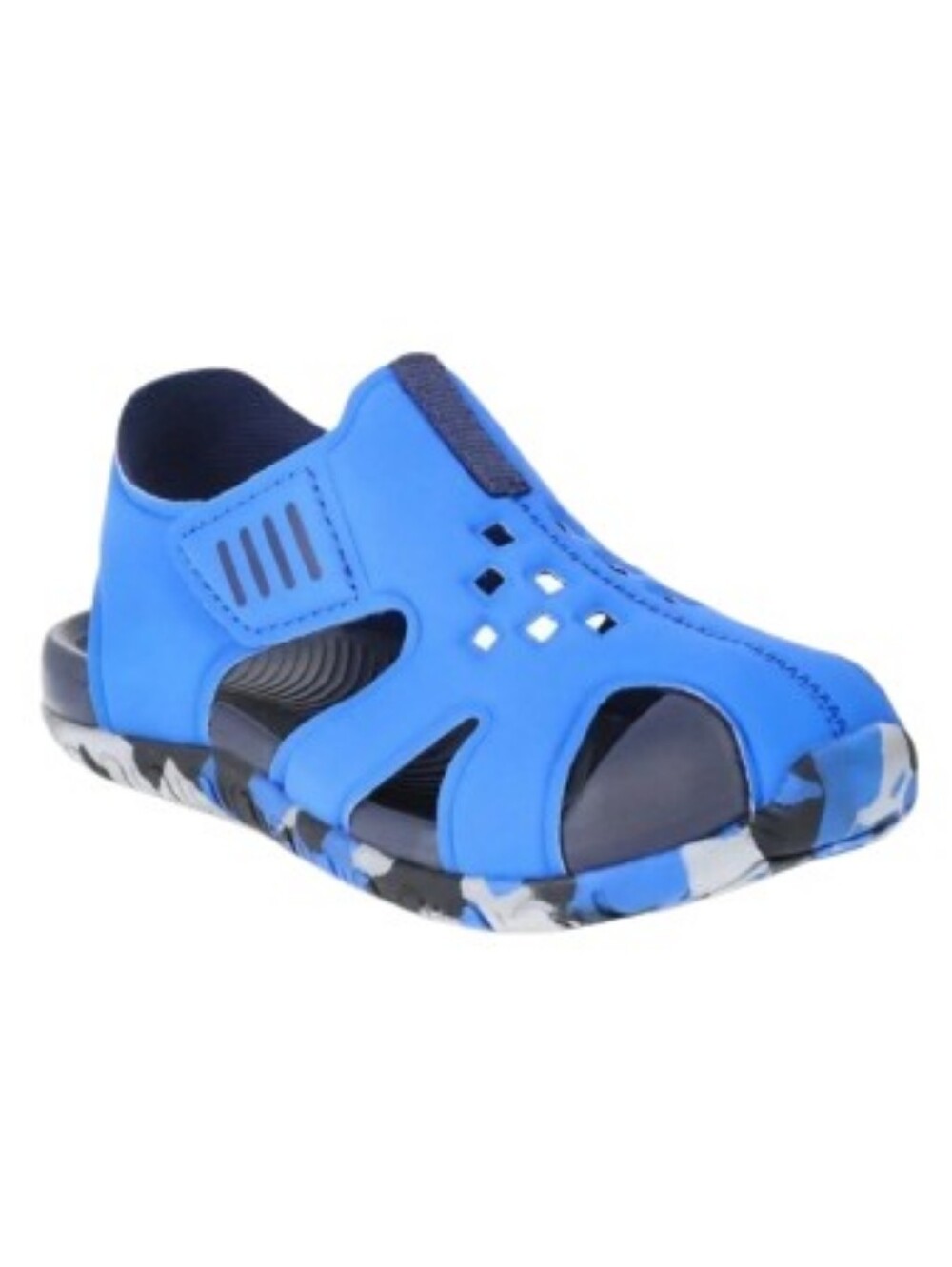 Wonder Nation Blue Camouflage-Trim Toddler Bump Toe Sandals Sz 5/6